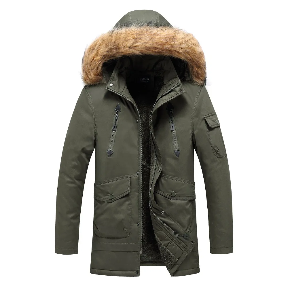 Autumn Winter Jacket Men Parkas Hooded Fur Collar Windbreaker Men Coats Casual Cotton Mid-long Wool Liner Warm Outerwear L-3XL
Autumn Winter Jacket Men Parkas Hooded Fur Collar Windbreaker Men Coats Casual Cotton Mid-long Wool Liner Warm Outerwear L-3XL