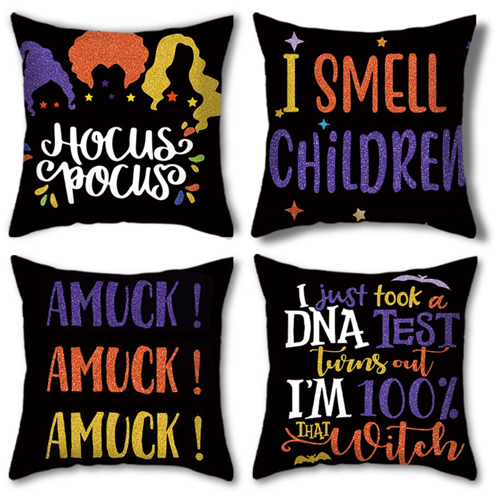4pcs/pack Halloween Pillow Cover Sets Holiday Decoration Weird Print Cushion Double-sided Velvet Living Room Sofa Pillowcase
4pcs/pack Halloween Pillow Cover Sets Holiday Decoration Weird Print Cushion Double-sided Velvet Living Room Sofa Pillowcase