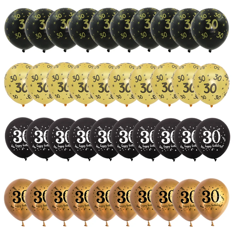 40Pcs Black Gold 30 40 50 60 Year Birthday Latex Balloons For Adult 40th Birthday Party Decor Women Men 30th Anniversary Supplie
40Pcs Black Gold 30 40 50 60 Year Birthday Latex Balloons For Adult 40th Birthday Party Decor Women Men 30th Anniversary Supplie