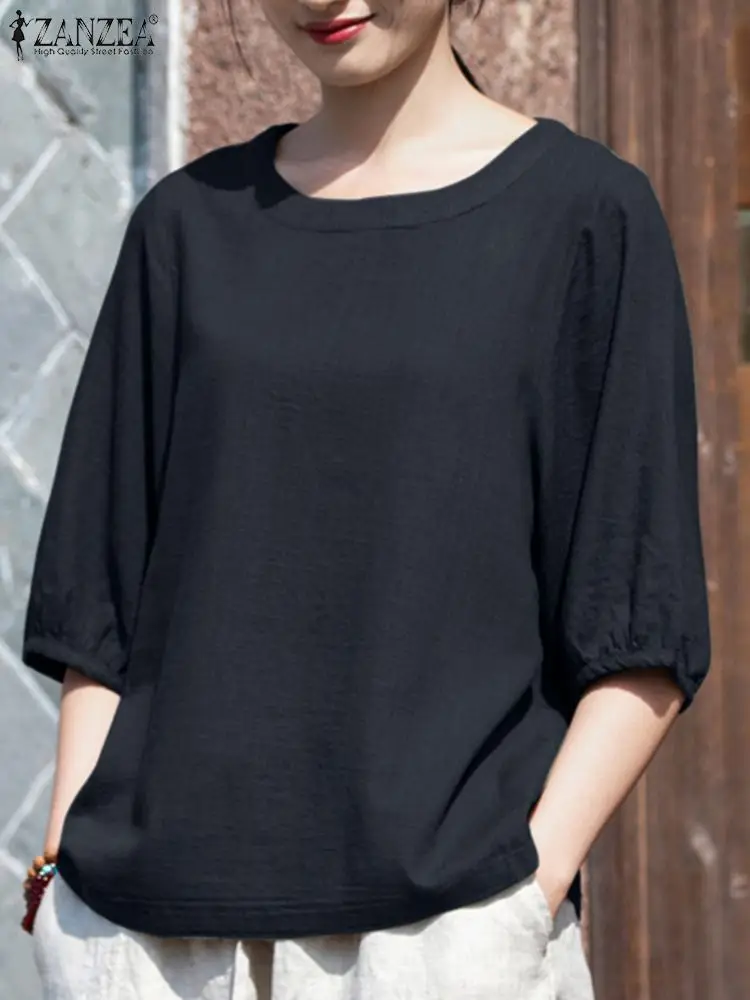 Women's Summer Tops Fashion Solid Work Shirt 2023 ZANZEA Woman Short Sleeve O Neck Blouse Oversize Tunic Top Causal Blusas Mujer
Women's Summer Tops Fashion Solid Work Shirt 2023 ZANZEA Woman Short Sleeve O Neck Blouse Oversize Tunic Top Causal Blusas Mujer