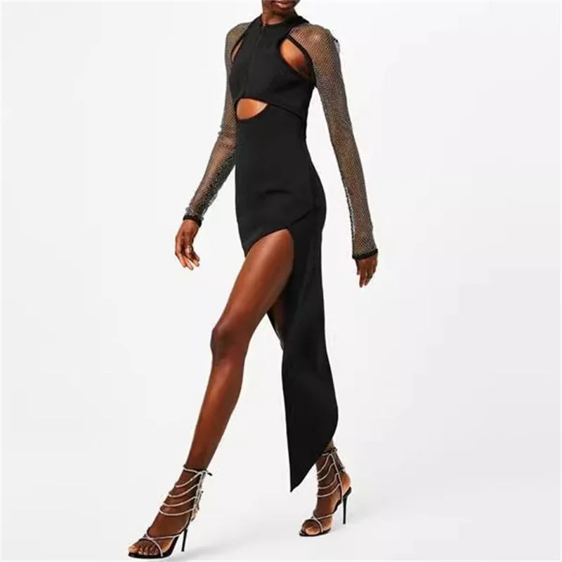 Elegant Party Dresses For Women 2023ss Korean Fashion Hollow Asymmetric Long Dress Mesh Splice Crystal Hot Diamond Desire Dress
Elegant Party Dresses For Women 2023ss Korean Fashion Hollow Asymmetric Long Dress Mesh Splice Crystal Hot Diamond Desire Dress