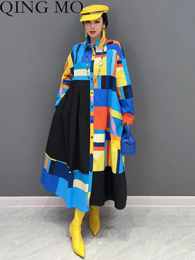 QING MO 2023 Spring Summer New Fashion Color Contrast Polo Collar Shirt Dress Temperament Female ZXF1254
QING MO 2023 Spring Summer New Fashion Color Contrast Polo Collar Shirt Dress Temperament Female ZXF1254