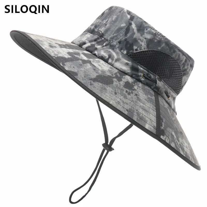 New Summer Men Women Mesh Breathable Bucket Hats Sun Protection Big Brim Fishing Cap Camouflage Hat Couples Travel Hat Beach Hat
New Summer Men Women Mesh Breathable Bucket Hats Sun Protection Big Brim Fishing Cap Camouflage Hat Couples Travel Hat Beach Hat