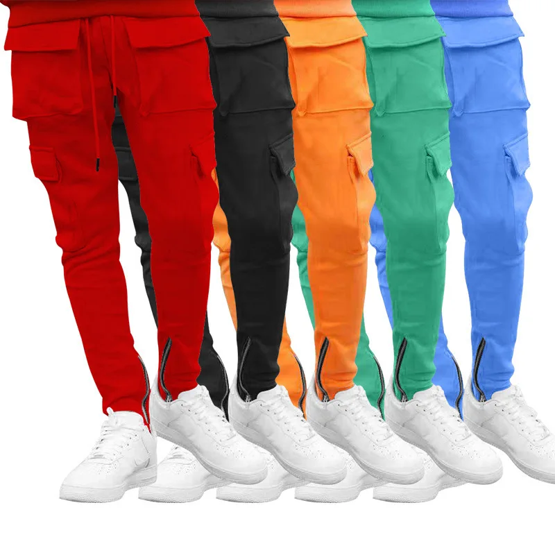 New spring and autumn men's casual sports trousers loose mid-waist solid color leggings with multi-pocket popular M-3XL
New spring and autumn men's casual sports trousers loose mid-waist solid color leggings with multi-pocket popular M-3XL