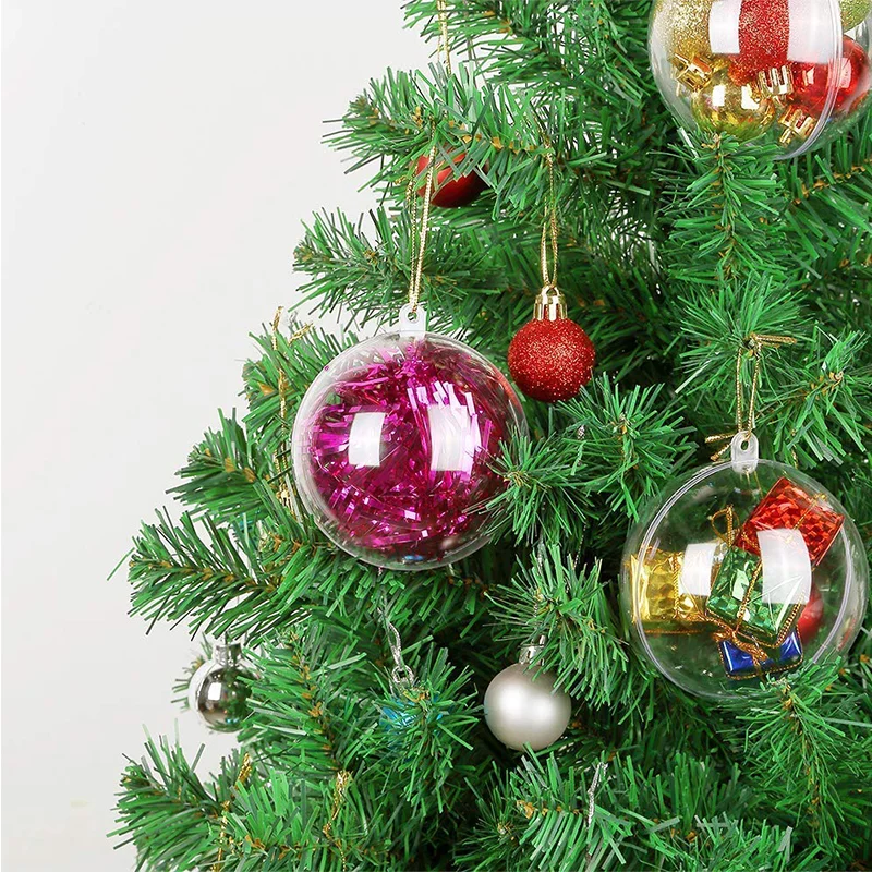 10Pc Christmas Transparent Plastic Trees Open Ball Box Bauble Ornament Wedding Gift Present Party Home Decoration
10Pc Christmas Transparent Plastic Trees Open Ball Box Bauble Ornament Wedding Gift Present Party Home Decoration