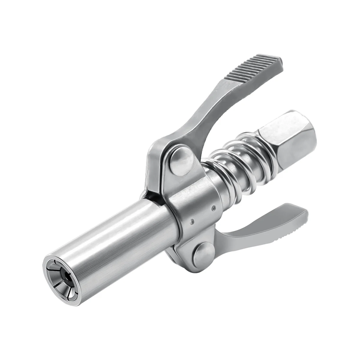 Double Handle Grease Nipple Coupler Double Handle Quick Lock Release Grease Ends Couplers Compatible All Grease Fittings 
Double Handle Grease Nipple Coupler Double Handle Quick Lock Release Grease Ends Couplers Compatible All Grease Fittings