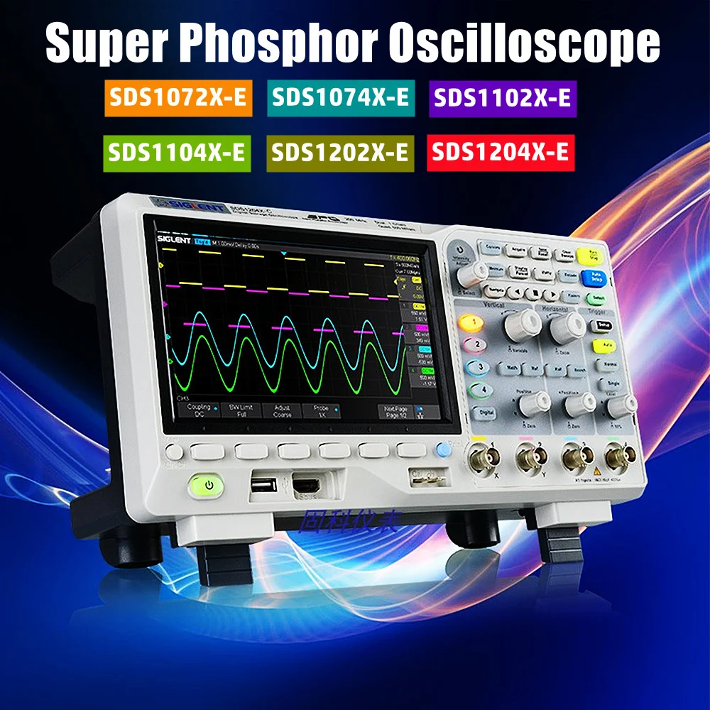 Super Phosphor Oscilloscope SDS1204X-E 200MHz SDS1104X-E 100MHz SDS1202X-E SDS1102X-E SDS1074X-E SDS1072X-E 2CH 4CH Oscilloscope
Super Phosphor Oscilloscope SDS1204X-E 200MHz SDS1104X-E 100MHz SDS1202X-E SDS1102X-E SDS1074X-E SDS1072X-E 2CH 4CH Oscilloscope