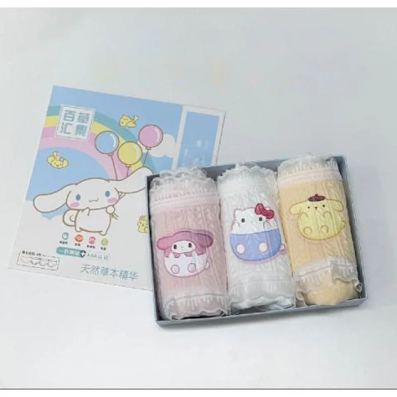 Hello Kitty My Melody Pompompurin Sanrio Kawaii аниме сексуальные трусики тонкие дышащие Симпатичные Мультяшные хлопковые трусики подарок для девочек игрушки
Hello Kitty My Melody Pompompurin Sanrio Kawaii аниме сексуальные трусики тонкие дышащие Симпатичные Мультяшные хлопковые трусики подарок для девочек игрушки
