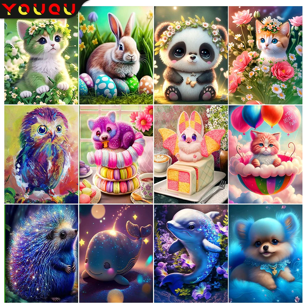 YOUQU Animal Series DIY Diamond Painting Rabbit Cat Mosaic Embroidery Animal Rhinestone Picture Cute Desktop Decoration Gift
YOUQU Animal Series DIY Diamond Painting Rabbit Cat Mosaic Embroidery Animal Rhinestone Picture Cute Desktop Decoration Gift