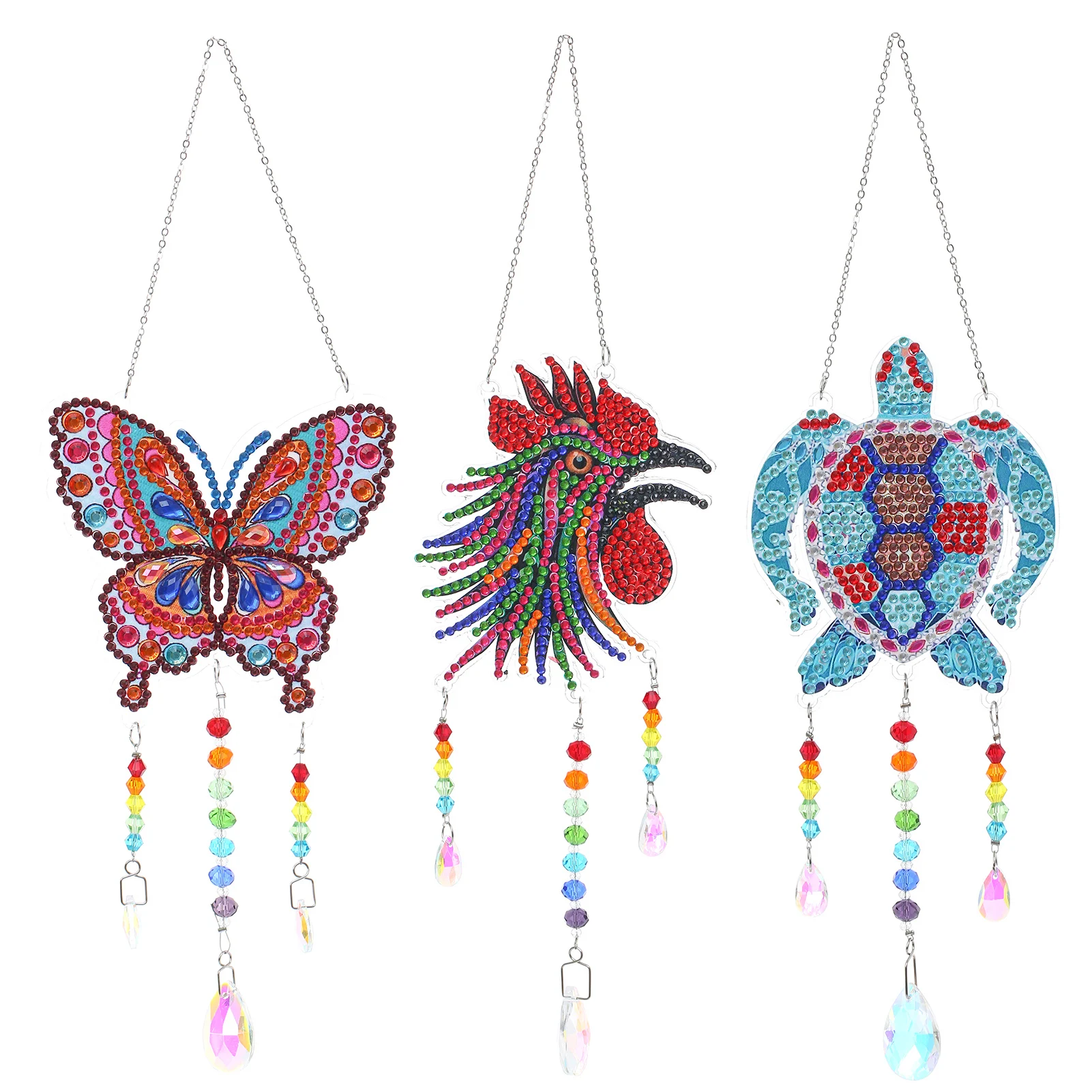 3 Pieces Wind Chime Butterfly Rooster Turtle Shape Crystal Window Ornament For Kids Home Garden Gift DIY Art Crafts
3 Pieces Wind Chime Butterfly Rooster Turtle Shape Crystal Window Ornament For Kids Home Garden Gift DIY Art Crafts