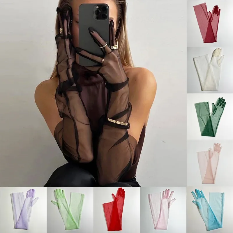 Transparent Sunscreen Sexy Driving Gloves Women Gloves Ultra Thin Dress Gloves Sheer Tulle 70cm Long Female Gloves Women Gloves
Transparent Sunscreen Sexy Driving Gloves Women Gloves Ultra Thin Dress Gloves Sheer Tulle 70cm Long Female Gloves Women Gloves