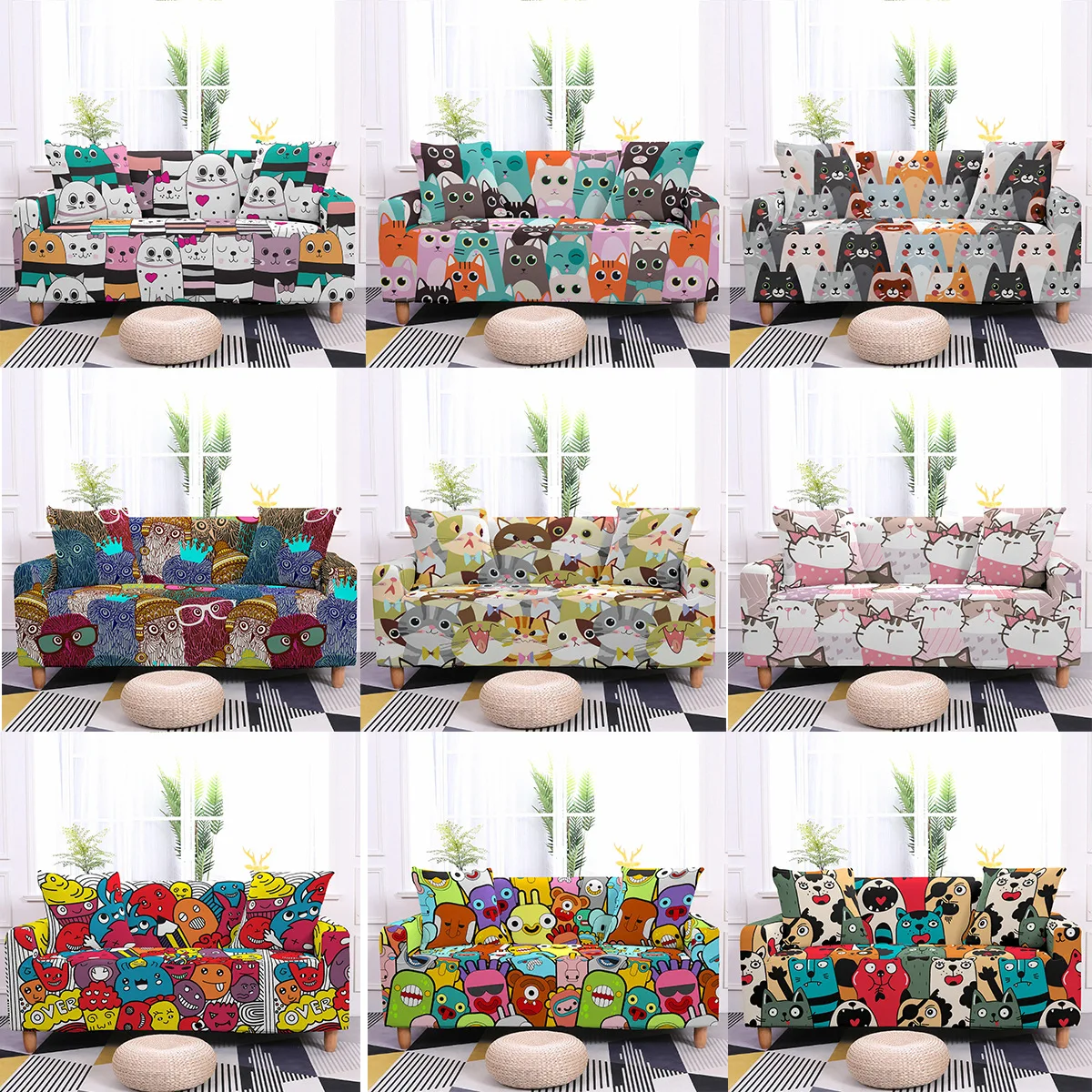 Cartoon Style Anti-dirty Armchair Sofa Towel Cute Pet Pattern Living Room Seat Covers Washable Furniture Recliner Cover
Cartoon Style Anti-dirty Armchair Sofa Towel Cute Pet Pattern Living Room Seat Covers Washable Furniture Recliner Cover