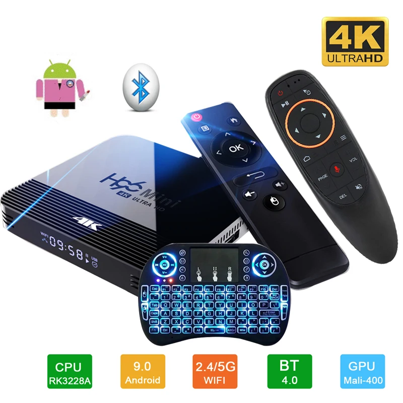 4K Android TV Box RK3328 A Set Top Box Android 9 H.265 Quad 2.4G 5G Wifi HDMI-compatible Smart TV Box Bluetooth 4.0 Media Player
4K Android TV Box RK3328 A Set Top Box Android 9 H.265 Quad 2.4G 5G Wifi HDMI-compatible Smart TV Box Bluetooth 4.0 Media Player