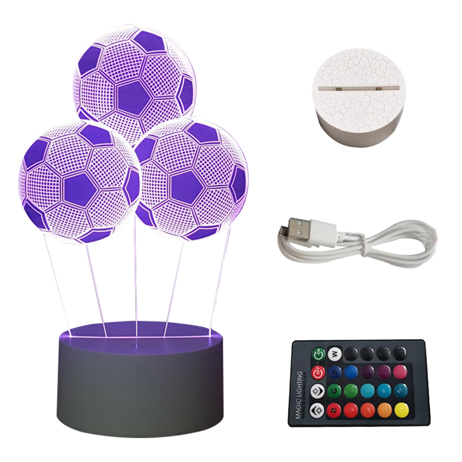 Soccer For Kids Children Room Birthday Gift 3D Illusion Lamp Football Night Light Acrylic 7 Colors Changing Boys Girls
Soccer For Kids Children Room Birthday Gift 3D Illusion Lamp Football Night Light Acrylic 7 Colors Changing Boys Girls