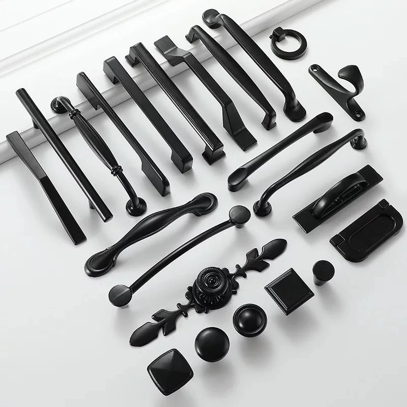 Black Furniture Cabinet Door Handle Cupboard Wardrobe Drawer Dresser Knob Pull 96/128mm Hole Kitchen Closet Manufacture Factory
Black Furniture Cabinet Door Handle Cupboard Wardrobe Drawer Dresser Knob Pull 96/128mm Hole Kitchen Closet Manufacture Factory