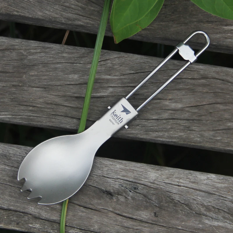 Portable Outdoor Camping Tableware Titanium Folding Fork Spoon with Bag Kitchen Dinnerware Lightweight Only 17.5g Ti5301 Keith
Portable Outdoor Camping Tableware Titanium Folding Fork Spoon with Bag Kitchen Dinnerware Lightweight Only 17.5g Ti5301 Keith