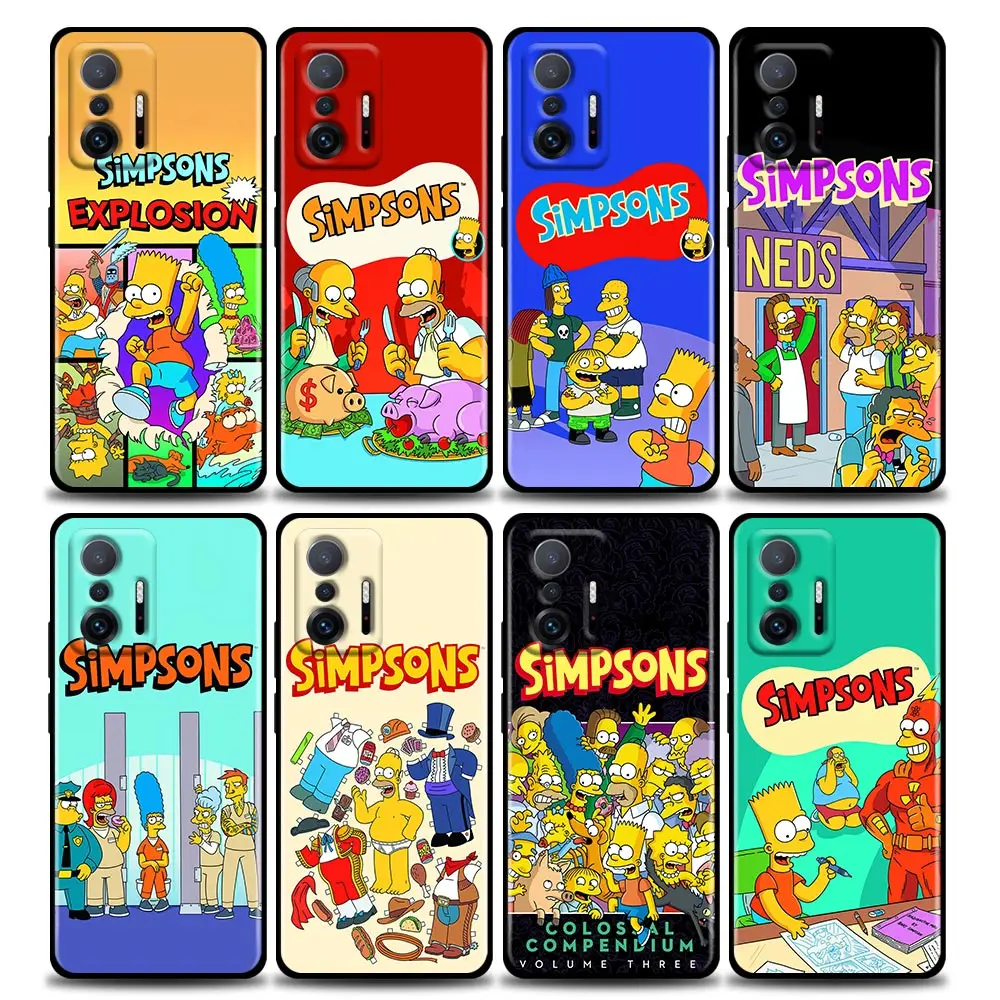 

Cute The Simpsons Funny Comics Anime Phone Case For Xiaomi Mi 12 12X 11T X4 NFC M3 F3 GT M4 Pro Lite NE 5G Poco M3 M4 Cover Capa