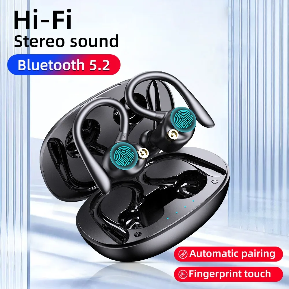 

Wireless Bluetooth5.2 Earbuds TWS Headphones HiFi Stereo Sound Earphones in Ear Waterproof Dual Mic Headsets for Sports Running