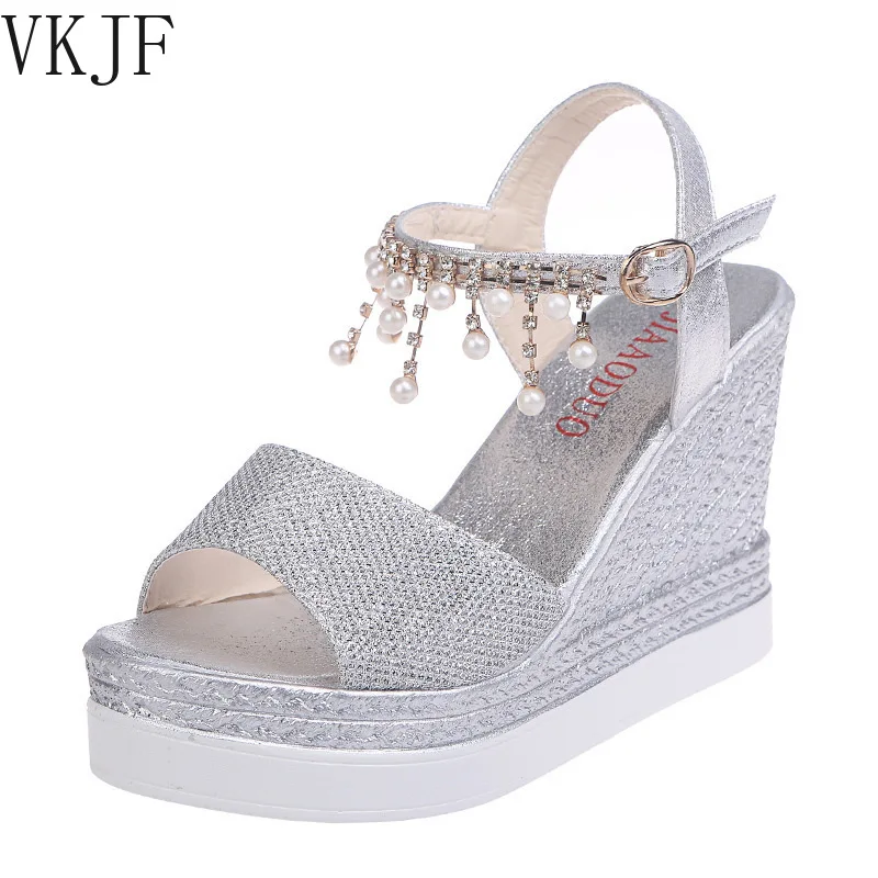 2021 NEW Summer Shoes for Woman Wedge Sandals Rhinestone Women Bling Peep Toe High Heels Sandals Ladies Footwear sandal platform
2021 NEW Summer Shoes for Woman Wedge Sandals Rhinestone Women Bling Peep Toe High Heels Sandals Ladies Footwear sandal platform