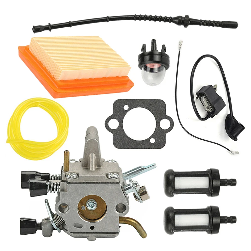 Carburetor Air Fuel Filter Ignition Coil For Stihl FS120 FS200 FS250 FS300 FS350 41341200603/41344001301 Trimmer Brushcutter
Carburetor Air Fuel Filter Ignition Coil For Stihl FS120 FS200 FS250 FS300 FS350 41341200603/41344001301 Trimmer Brushcutter