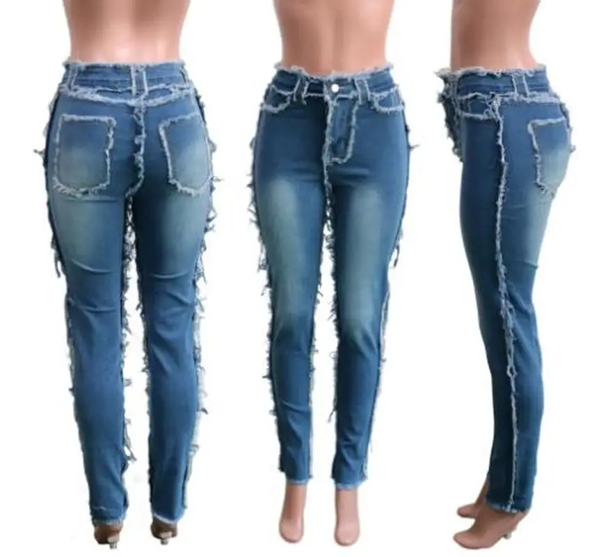 Women's White Wool Fringed Solid Jeans Sexy Patchwork Pencil Feet Jeans Pocket Pants High Waist Brushed Slim Trousers Plus Size
Women's White Wool Fringed Solid Jeans Sexy Patchwork Pencil Feet Jeans Pocket Pants High Waist Brushed Slim Trousers Plus Size