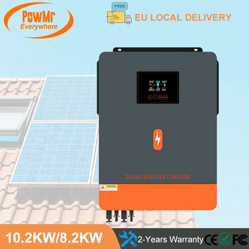 PowMr MPPT 160A 180A 8.2KW 10.2KW On-Grid/Off-Grid Hybrid Inverter 48V 220VAC for Solar Panel Daul PV In-Put with Second Output 
PowMr MPPT 160A 180A 8.2KW 10.2KW On-Grid/Off-Grid Hybrid Inverter 48V 220VAC for Solar Panel Daul PV In-Put with Second Output