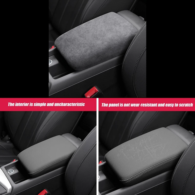 Suede Car Central Control Armrest Box Cover Storage Box Panel Decorative Cover for - A4 A5 S4 S5 2017-2021 
Suede Car Central Control Armrest Box Cover Storage Box Panel Decorative Cover for - A4 A5 S4 S5 2017-2021