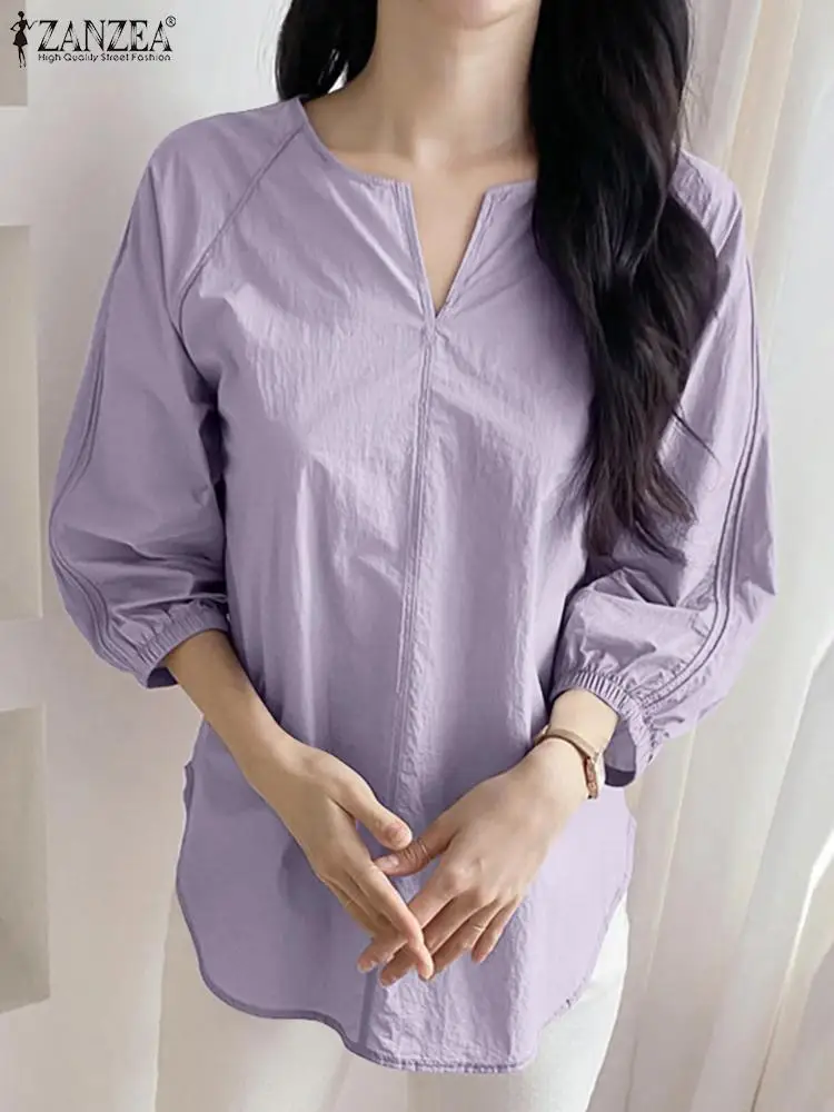 Elegant Women Blouse 2023 ZANZEA Korean Fashion Solid Party Tops Casual Blusas Chemise Mujer Autumn V Neck 3/4 Sleeve Work Shirt
Elegant Women Blouse 2023 ZANZEA Korean Fashion Solid Party Tops Casual Blusas Chemise Mujer Autumn V Neck 3/4 Sleeve Work Shirt