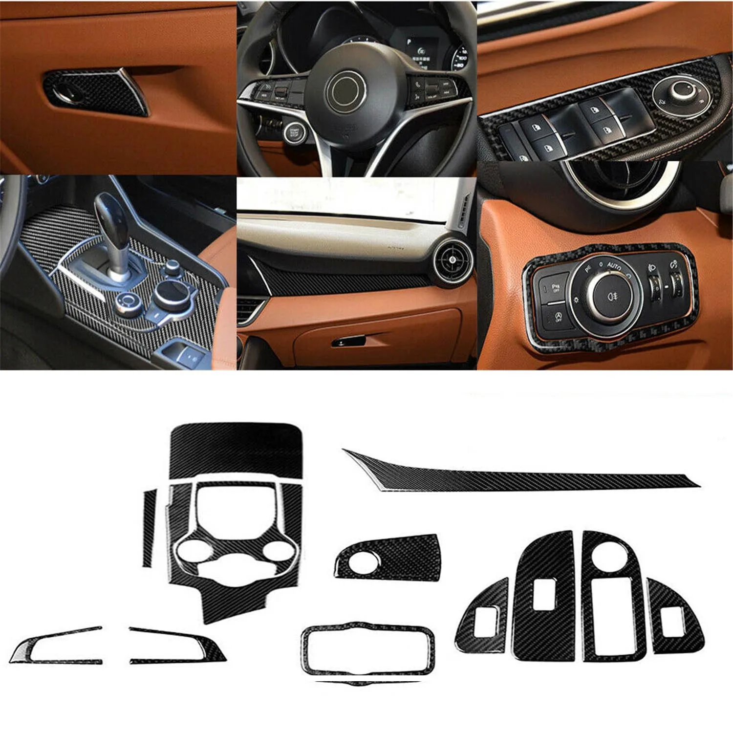 13Pcs Carbon Fiber Car Decoration Sticker Full Set Interior Cover Trim For Alfa Romeo Giulia 2017-2019 Car Accessories
13Pcs Carbon Fiber Car Decoration Sticker Full Set Interior Cover Trim For Alfa Romeo Giulia 2017-2019 Car Accessories