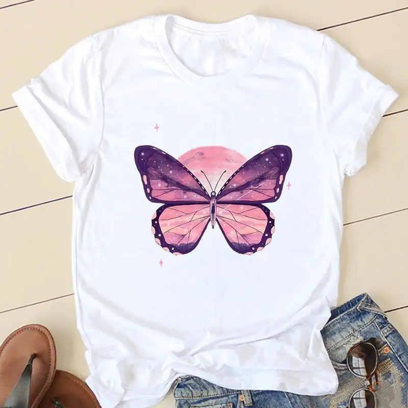 Women Butterfly Watercolor 90s Short Sleeve Graphic Tee T-shirts Female Ladies Fashion Casual Clothing Summer Tshirt Clothes
Women Butterfly Watercolor 90s Short Sleeve Graphic Tee T-shirts Female Ladies Fashion Casual Clothing Summer Tshirt Clothes