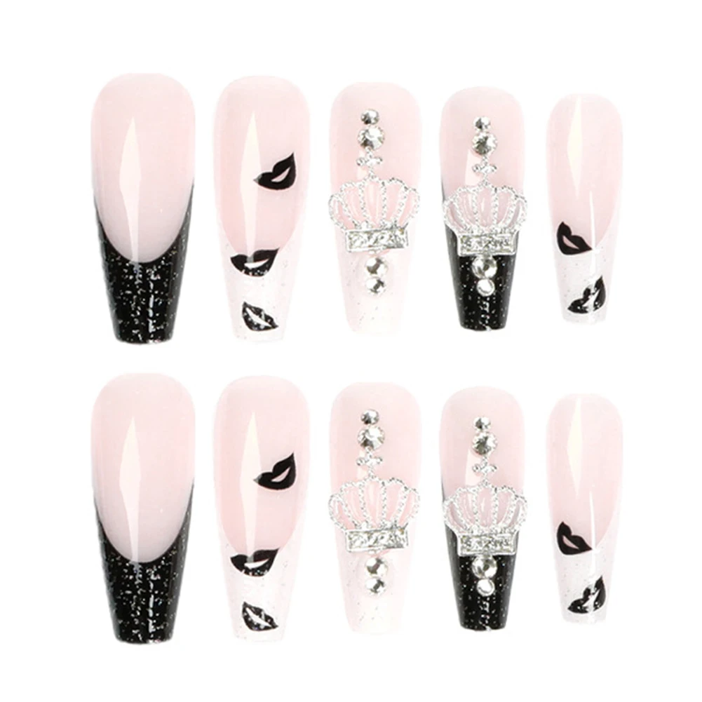 Nail Art 24PCS Long Press On Nails Cute Black Lip Print Full Coverage Artificial Nails
Nail Art 24PCS Long Press On Nails Cute Black Lip Print Full Coverage Artificial Nails