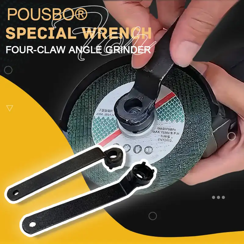 Special Wrench For Four-Claw Angle Grinder Adjustable Lock-Nut Wrench Labor-saving Fast remove/install saw blade of Angle Grinde
Special Wrench For Four-Claw Angle Grinder Adjustable Lock-Nut Wrench Labor-saving Fast remove/install saw blade of Angle Grinde
