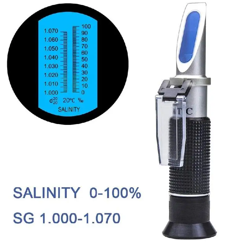 Handheld Seawater Refractometer RHS-100ATC 0-10% Salinity 1.000-1.070 Salt Specific Gravity Seawater Salinometer For Aquarium
Handheld Seawater Refractometer RHS-100ATC 0-10% Salinity 1.000-1.070 Salt Specific Gravity Seawater Salinometer For Aquarium
