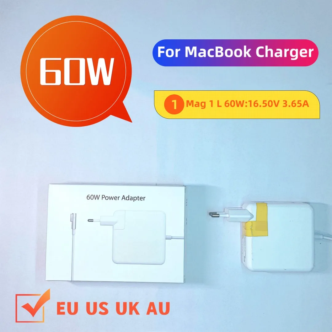 

Power Adapter Charger 60W L tip 16.5V 3.65A For apple Macbook pro A1184 A1330 A1344 A1278 A1342 A1181 A1280 Battery Supply