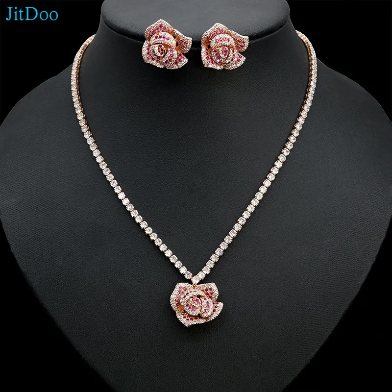 JitDoo Luxury Necklace Earrings Sets Blingbling Crystal Necklace Women Weddings Bride Jewelry Accessories
JitDoo Luxury Necklace Earrings Sets Blingbling Crystal Necklace Women Weddings Bride Jewelry Accessories