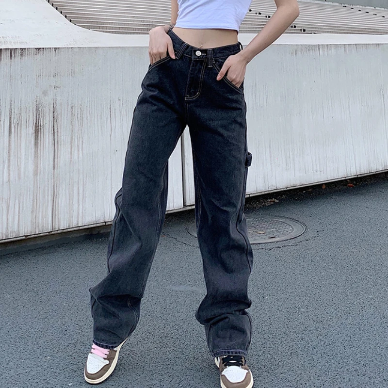 Straight Personality Mopping Pants Fashion Ins High Waist Street Trend Cool Denim Trousers Women's Pants 2021 Autumn New Pants
Straight Personality Mopping Pants Fashion Ins High Waist Street Trend Cool Denim Trousers Women's Pants 2021 Autumn New Pants