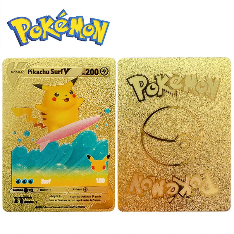 Japan Pokemon Shiny Cards English Charizard Mewtwo Pikachu Vmax Metal Gold Pack Game Collection letter Toy Kids Birthday Gift
Japan Pokemon Shiny Cards English Charizard Mewtwo Pikachu Vmax Metal Gold Pack Game Collection letter Toy Kids Birthday Gift