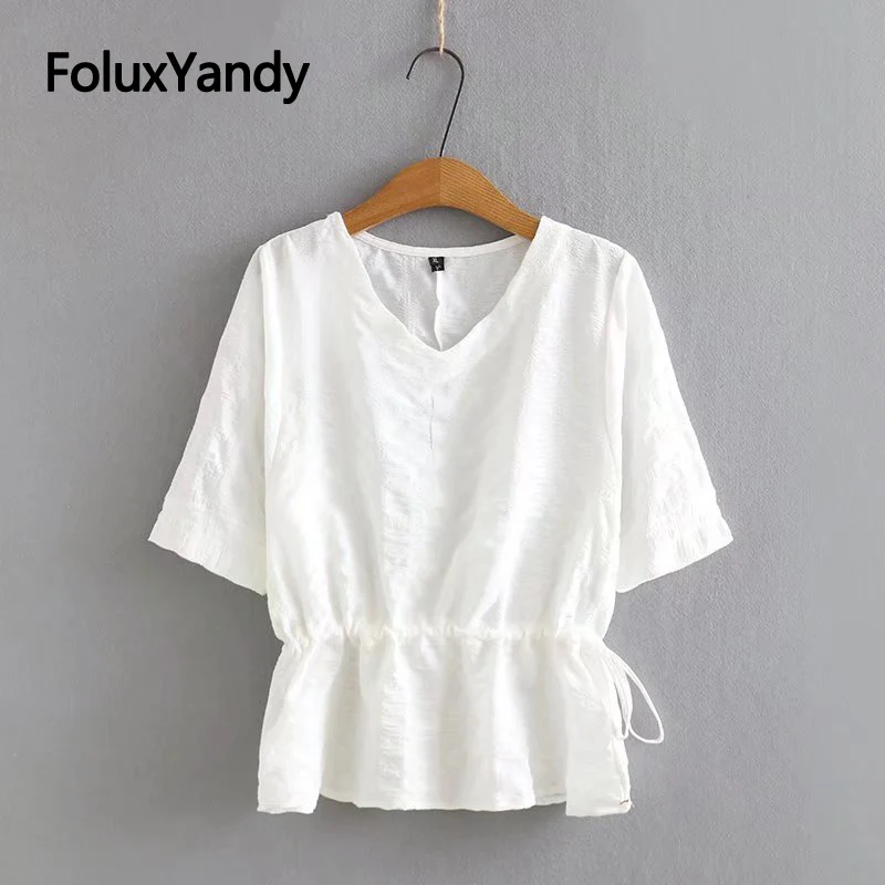 Loose Women Tops Plus Size Tees V Neck Casual Lace Up Summer Tops Short Sleeve T-shirts KKFY5923
Loose Women Tops Plus Size Tees V Neck Casual Lace Up Summer Tops Short Sleeve T-shirts KKFY5923