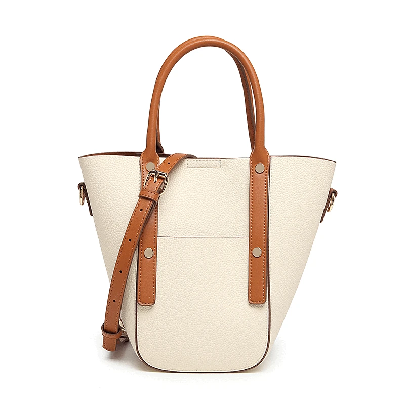 Portable bucket bag spring 2022 new soft leather women's Bag Fashion Shoulder bag color matching simple leather women's bag
Portable bucket bag spring 2022 new soft leather women's Bag Fashion Shoulder bag color matching simple leather women's bag