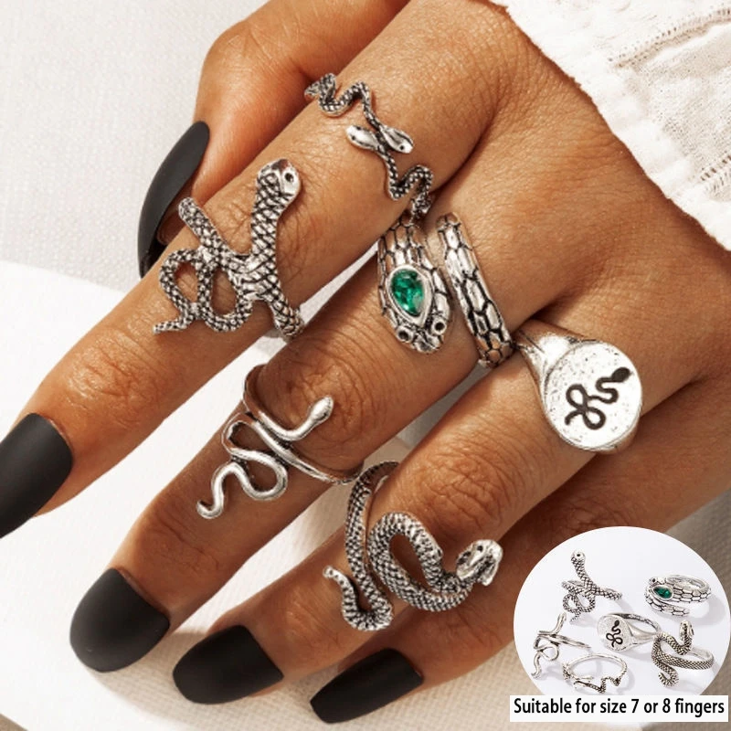 Cheap New Rings for Women Concave Shape Metal Dark Gothic Street Style Python Punk Joint Ring Set Men and Women Jewelry
Cheap New Rings for Women Concave Shape Metal Dark Gothic Street Style Python Punk Joint Ring Set Men and Women Jewelry
