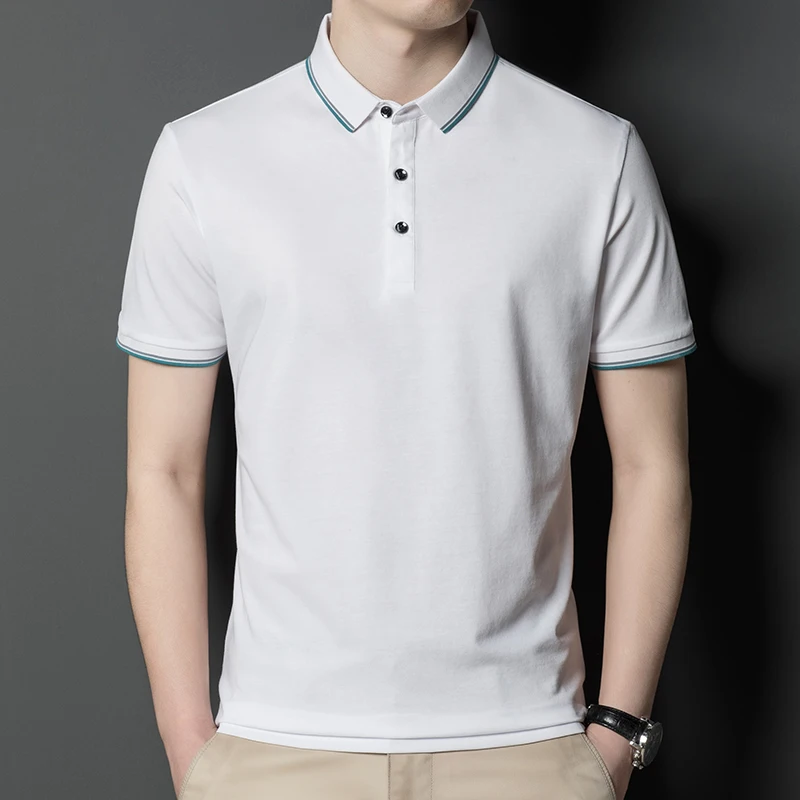 Men's short-sleeved T-shirt with solid color lapels Pearl cotton new summer casual middle-aged washed polo shirt
Men's short-sleeved T-shirt with solid color lapels Pearl cotton new summer casual middle-aged washed polo shirt
