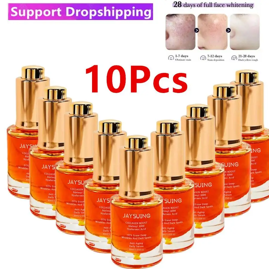 

10Pcs Instant Wrinkle Freckles Remover Face Serum Fade Dark Spots Fine Lines Lift Firm Anti-aging Essence Whitening Brighten Ski