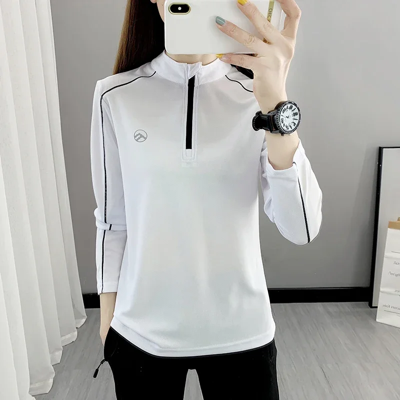 Quick-drying T-shirt Women's Long-sleeved Ice Silk Female Basic Top Stretch Breathable Outdoor Fitness Running Loose Asian Size
Quick-drying T-shirt Women's Long-sleeved Ice Silk Female Basic Top Stretch Breathable Outdoor Fitness Running Loose Asian Size