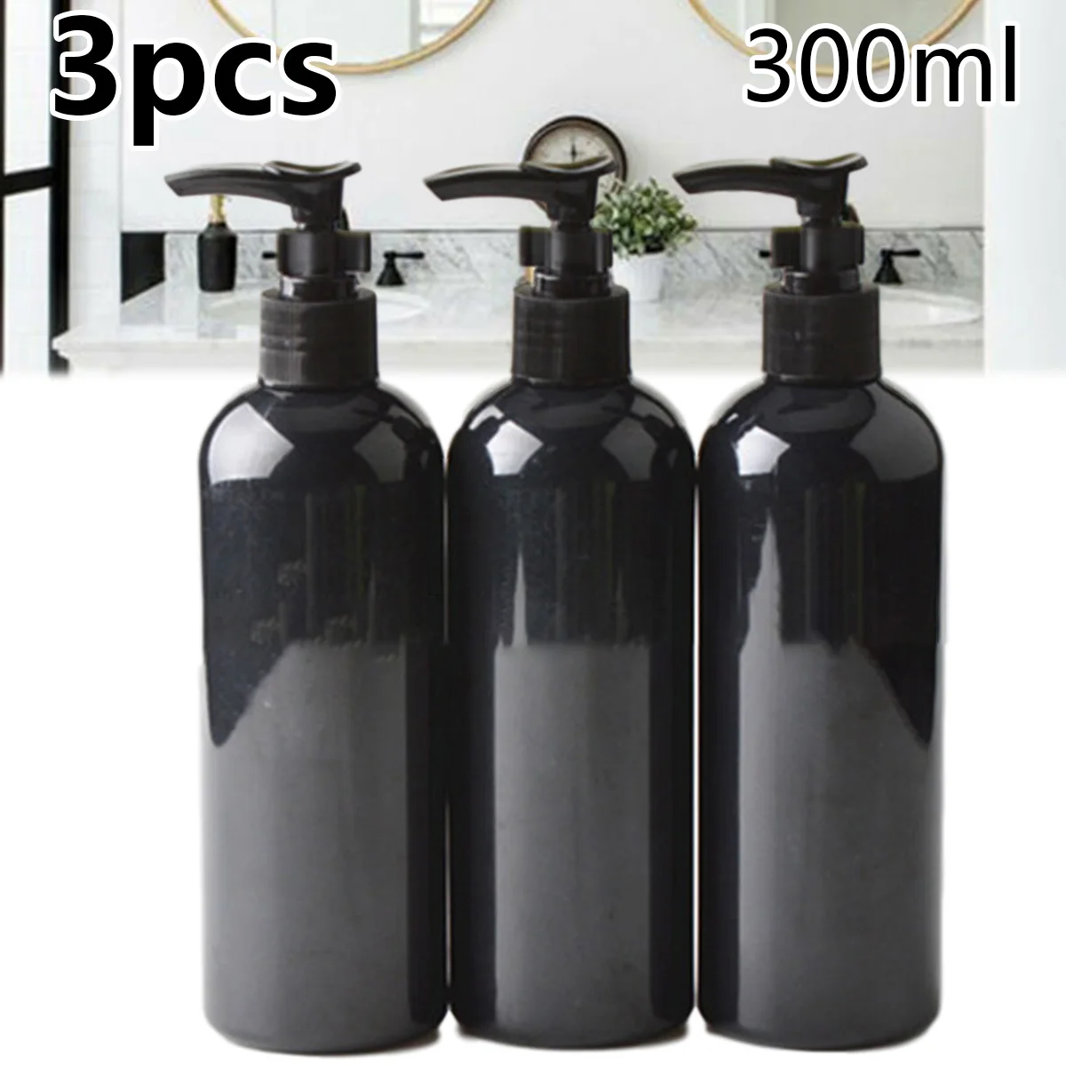 3pcs 300ml Black Lotion Bottle Soap Liquid Bottle Liquid Container Sub Bottle Skin Care Products Bathroom Supplies Leak Proof
3pcs 300ml Black Lotion Bottle Soap Liquid Bottle Liquid Container Sub Bottle Skin Care Products Bathroom Supplies Leak Proof