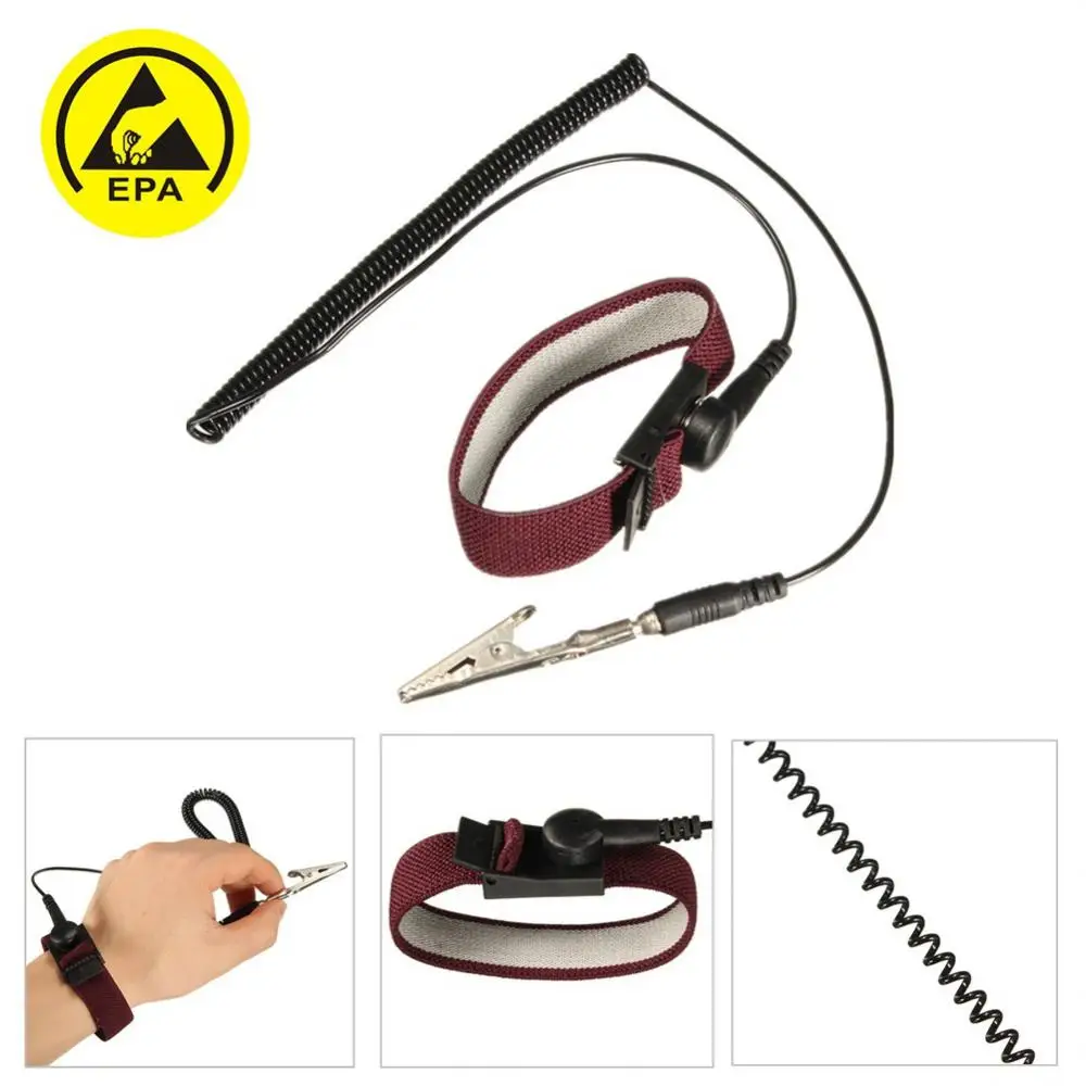 Adjustable Anti-static Esd Strap Antistatic Anti Static ESD Wristband Wrist Strap Discharge Cables for Electronics Repair Work T
Adjustable Anti-static Esd Strap Antistatic Anti Static ESD Wristband Wrist Strap Discharge Cables for Electronics Repair Work T