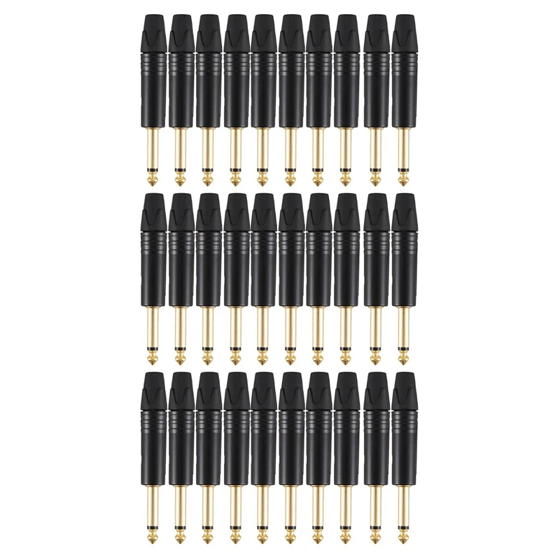 Retail Gold Plating 30Pcs Plug Mono Professional 2 Pole 6.35 Mm 6.5Mm Stereo Jack Plug Neutrik 6.35Mm Jack Black
Retail Gold Plating 30Pcs Plug Mono Professional 2 Pole 6.35 Mm 6.5Mm Stereo Jack Plug Neutrik 6.35Mm Jack Black