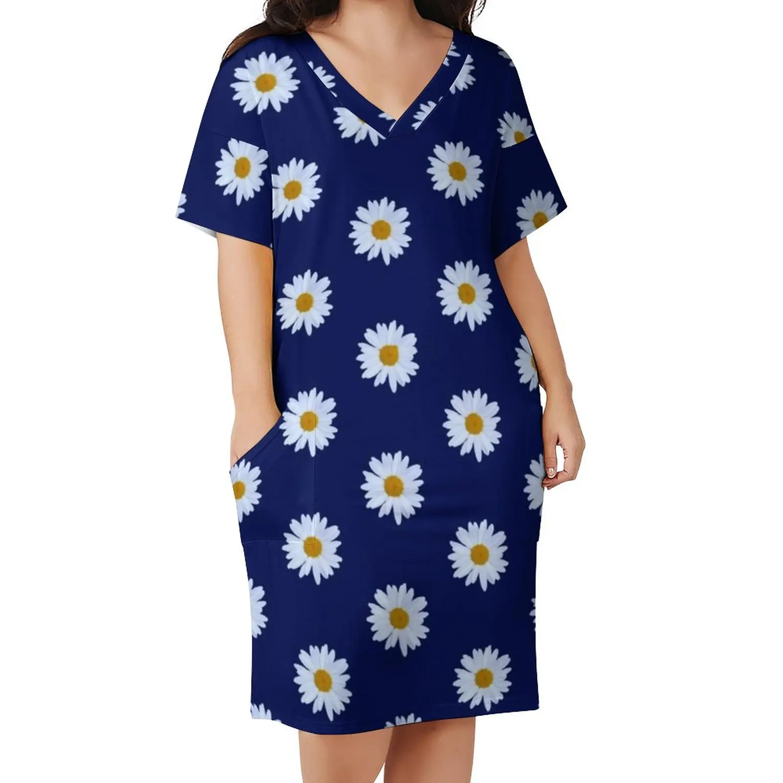 White Daisies Dress Plus Size Daisy Delight Floral Print Aesthetic Casual Dress Women Summer V Neck Retro Dresses Birthday Gift
White Daisies Dress Plus Size Daisy Delight Floral Print Aesthetic Casual Dress Women Summer V Neck Retro Dresses Birthday Gift