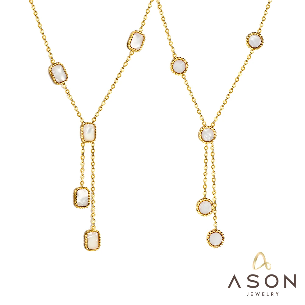 ASONSTEEL Stainless Steel Charms Chain Shell Pendant Necklace Luxury Designer Gold Color For Women Round Square Trending Jewelry
ASONSTEEL Stainless Steel Charms Chain Shell Pendant Necklace Luxury Designer Gold Color For Women Round Square Trending Jewelry