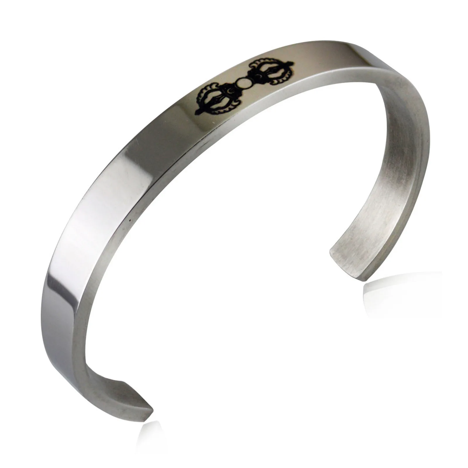 Stainless Steel Vajra Dojre Cuff Bangle Silver Color Hand Bracelet for Men and Women Buddhism Hinduism Style Jewelry
Stainless Steel Vajra Dojre Cuff Bangle Silver Color Hand Bracelet for Men and Women Buddhism Hinduism Style Jewelry