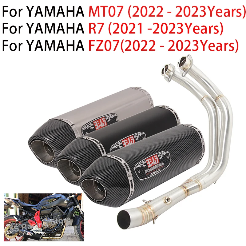 

For YAMAHA R7 MT07 FZ07 MT FZ 07 2021 - 2023 Motorcycle Yoshimura Exhaust Escape Full System Moto Modify Muffler Front Link Pipe